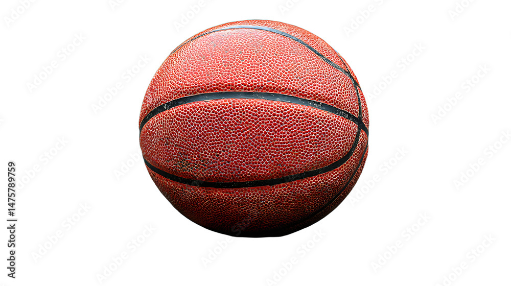 Obraz premium A Close-Up of a Classic Basketball Displaying Its Textured Surface and Vibrant Coloration