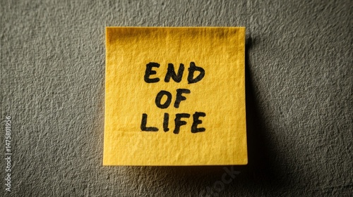 Yellow Sticky Note with Bold Black Text Reading 