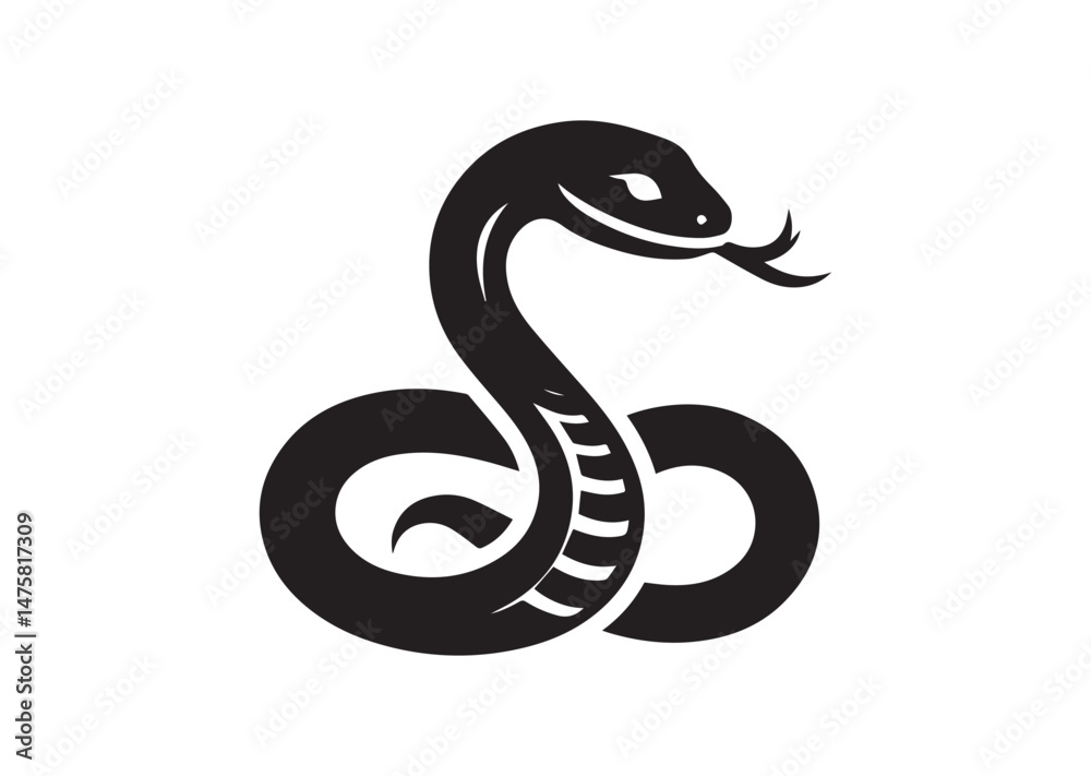 Fototapeta premium Snake Silhouette Vector