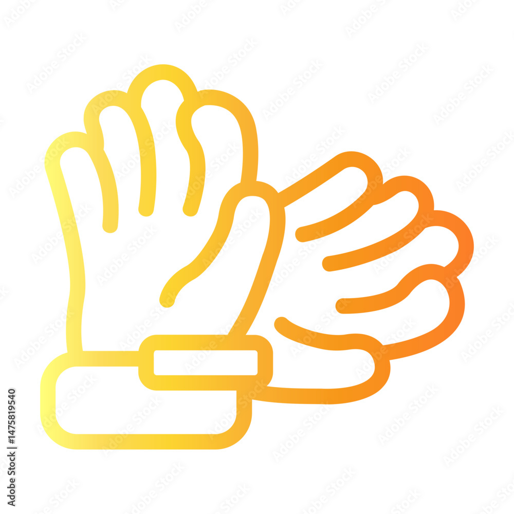 Obraz premium golf gloves Line Gradient Icon
