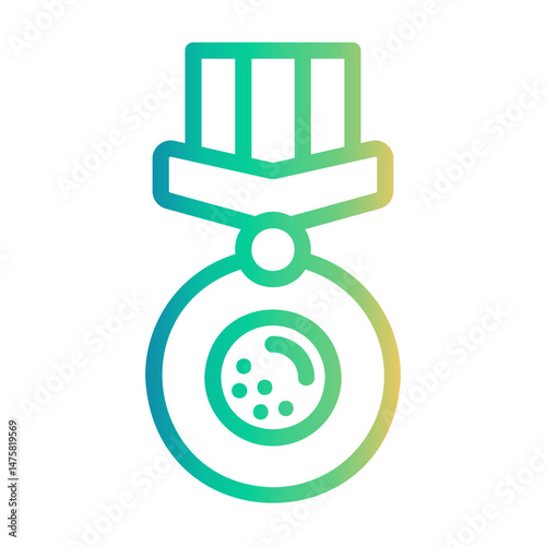 golf medal Line Gradient Icon