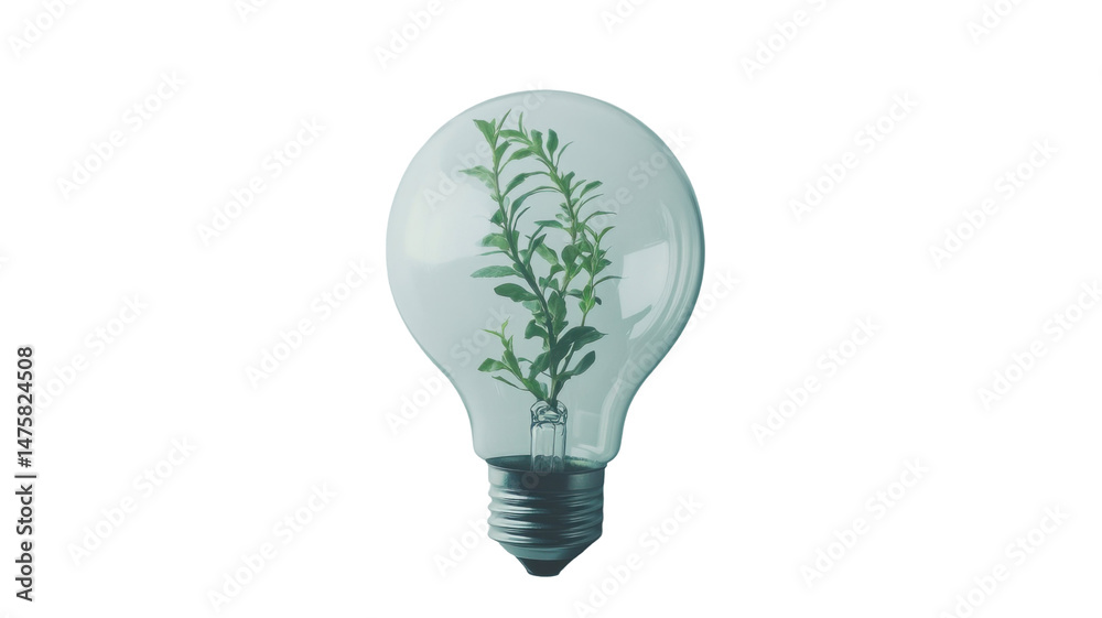 Eco-Friendly Light Bulb with Green Leaf Symbolizing Sustainable Energy and Environmental Conservation isolated on white background
Eco-Friendly Light Bulb with Green Leaf Symbolizing Sustainable Energy and Environmental Conservation isolated on white background