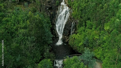 Aerial View of Steavenson Falls in Marysville, Victoria, Australia