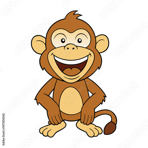 A laughing monkey is a playful and joyful primate known for its high-pitched, contagious laughter, often seen in social interactions, adding a fun, energetic vibe to its surroundings.