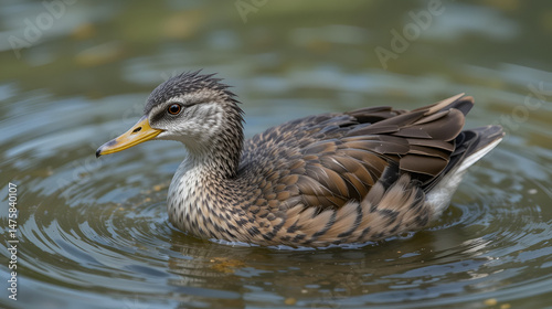 Foulque macroule oiseau dans l'eau