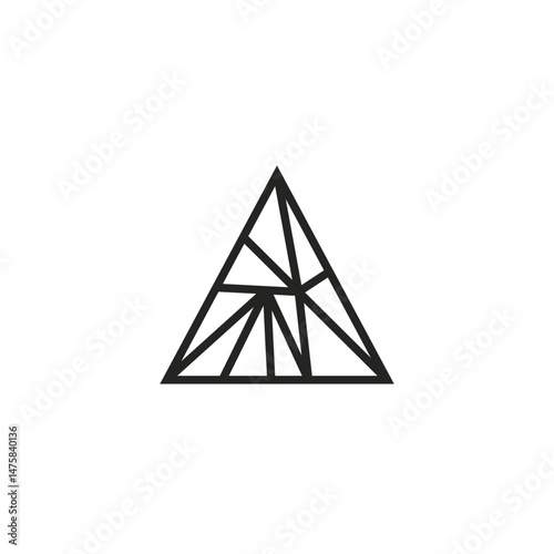 Logo triangle diamond line stroke unique design