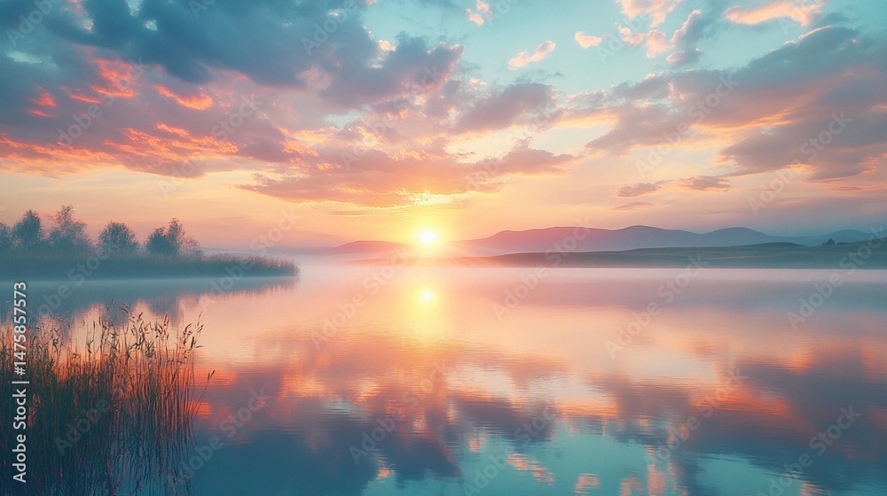 Sunset Lake Reflection Sunset Lake Reflection