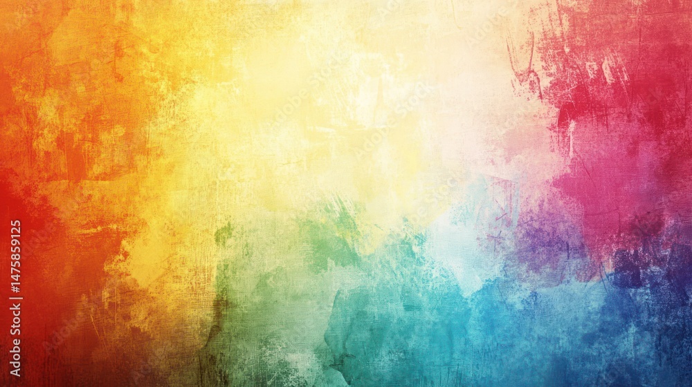 Obraz premium Vibrant Rainbow Hues: A Textured Abstract Masterpiece