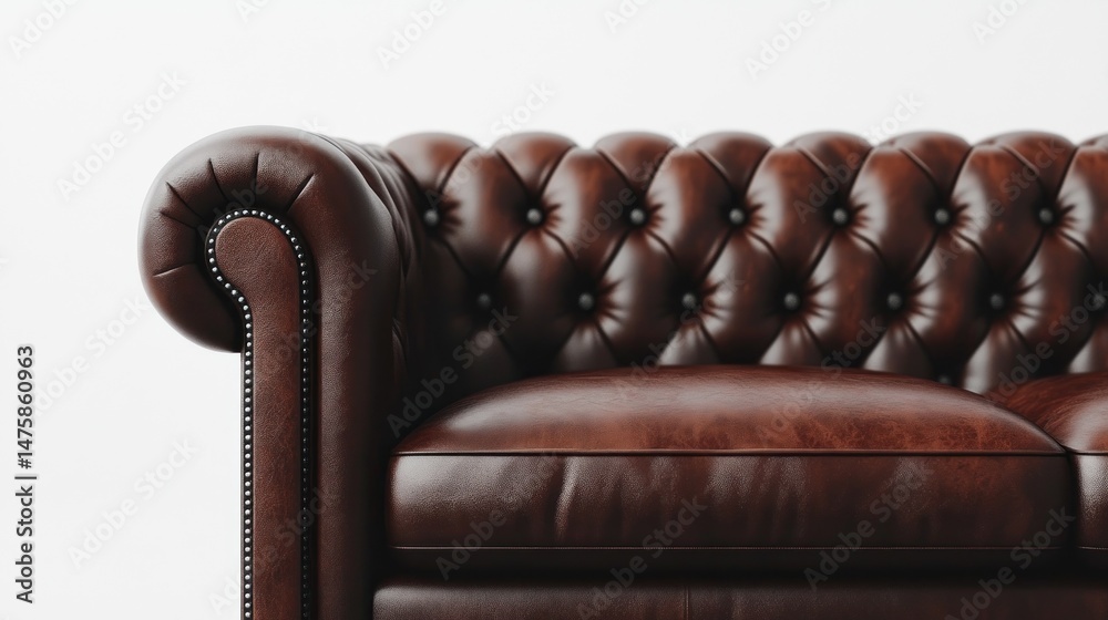 Obraz premium Classic leather sofa detail