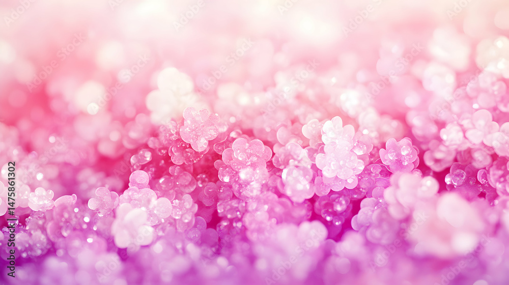 Abstract pink and white textured background. Close-up macro shot of sparkling, glistening crystals or beads. Perfect for feminine designs or websites. Abstract pink and white textured background. Close-up macro shot of sparkling, glistening crystals or beads. Perfect for feminine designs or websites.