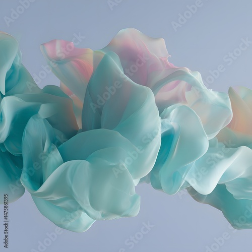 Soft and Ethereal Fluid Design with Pastel Color Palette