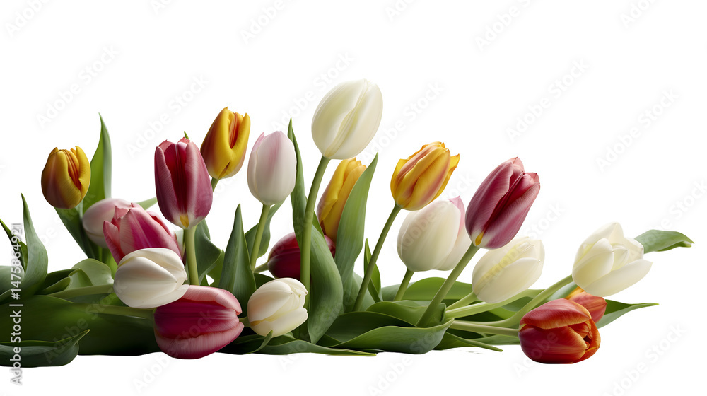 Obraz premium tulips transparent background png