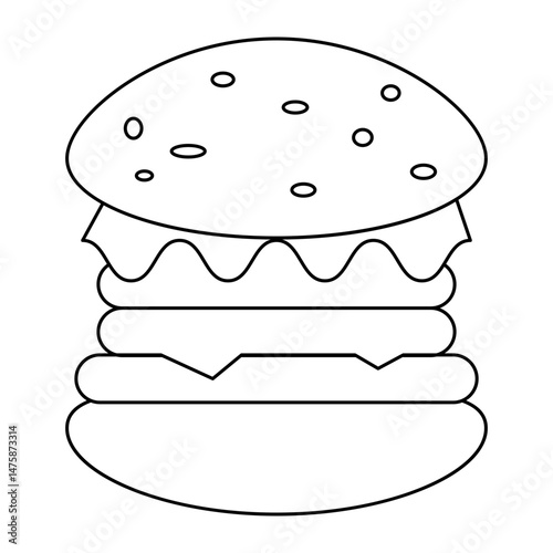 Hamburger icon. Fast food. flat illustration of vector icon