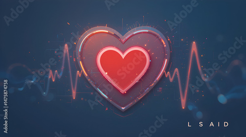 heart rhythm icon sign vector