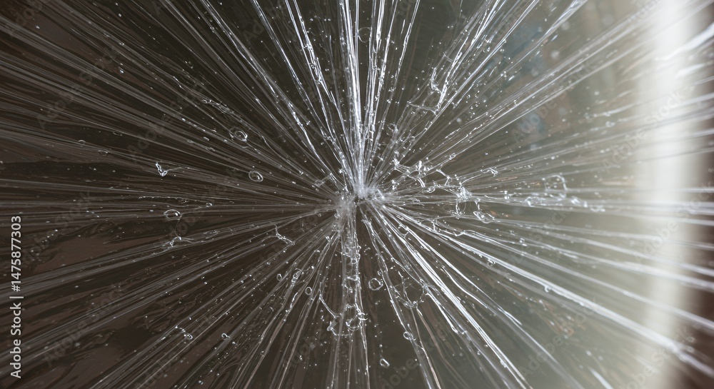 Naklejka premium Abstract Burst of Plastic Wrap: A Study in Texture and Light