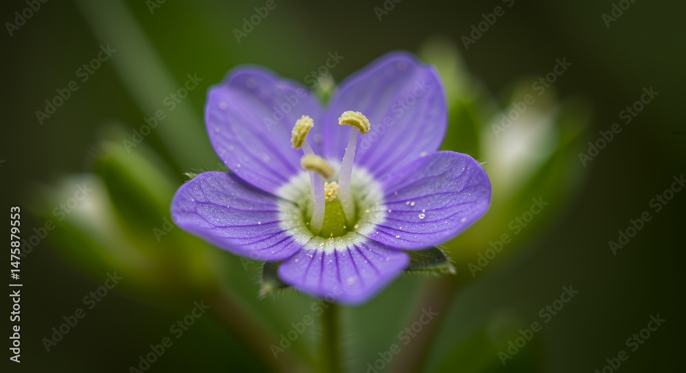 Fototapeta premium Macro Photography of a Delicate Purple Flower