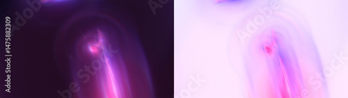 Purple Light Prism Overlay: Abstract background with vibrant purple light and a dynamic prism effect. Use as a striking overlay layer effect. on black or Transparent.