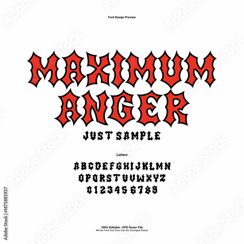 Death Metal Typeface, Black Metal, Heavy metal, Brutality, Punk Rock font. scary typography, horror Alphabet. editable for graphic design resources, stickers, prints, music poster etc.