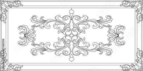 vector illustration sketch drawing ornament decoration decoration pattern background classic vintage ethnic traditional abstract modern floral natural