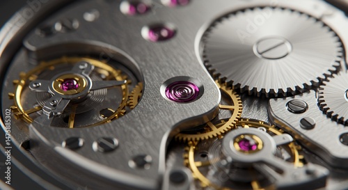 Wallpaper Mural Intricate Mechanical Watch Movement: A Close-Up View of Precise Engineering Torontodigital.ca