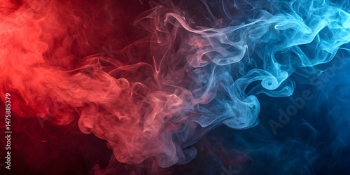 Red and blue Smoke Effect Wallpaper