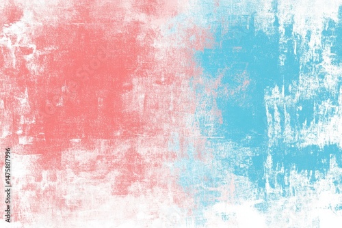 Abstract texture background with red and blue paint on rough surface. Grunge art pattern for creative design, vintage retro backdrop and decorative element.