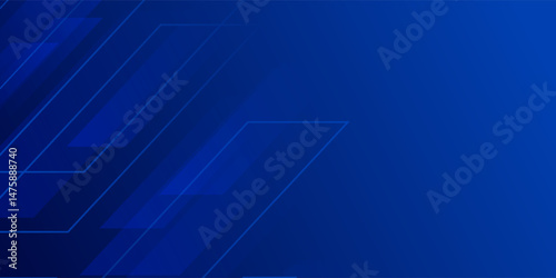 dark blue background with abstract square shape, dynamic and sport banner concept.