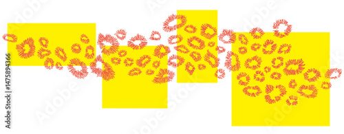 Illustration of Lines that form a circle spread out everywhere