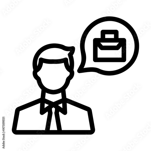 thoughts Line Icon