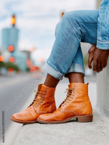 Urban Cowboy Chic Vintage Leather Roper Boots Redefining Street Style for Modern Millennials - Authentic Craftsmanship Meets Contemporary Urban Fashion