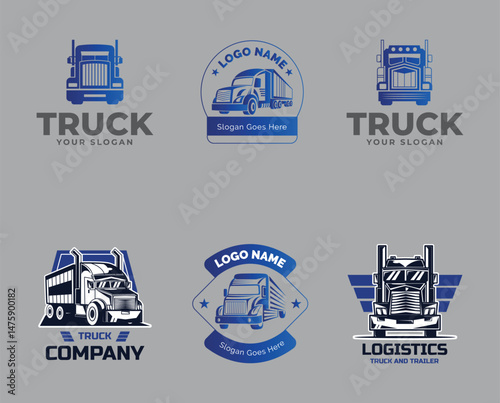 Truck logo template, Perfect logo for business related to automotive industry. Illustration graphic vector of logistics and delivery company logo design template