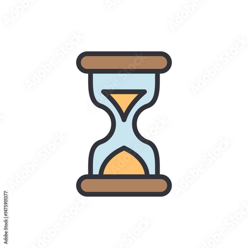 Elegant Hourglass Illustration Depicting Time Passing In A Light Style