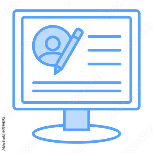 Edit Profile icon blue