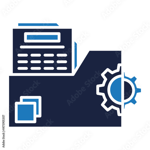 Folder management  icon blue
