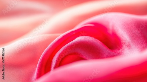 Obraz na płótnie Soft silk fabric showcases a swirl of pink and red hues, demonstrating fluidity and a rich texture that captures light beautifully w salonie