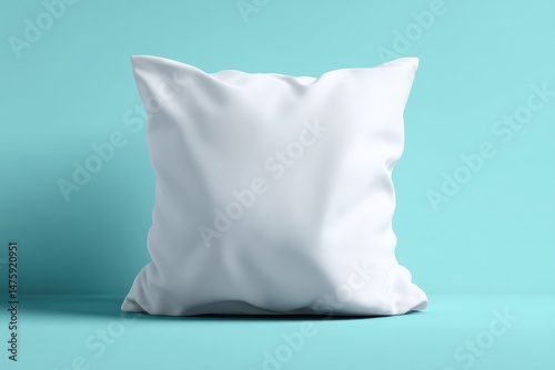 3D cartoon pillowcase mockup with an area for you to insert your custom branding or logo design.