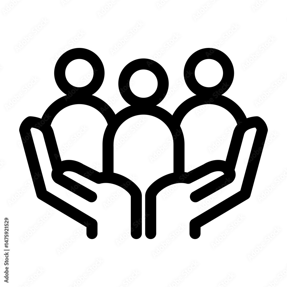 Stakeholder Icon Leadership Vector Line Design Style Transparent Background Stakeholder Icon Leadership Vector Line Design Style Transparent Background