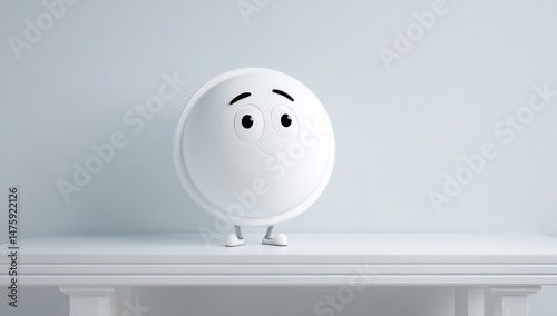 3D cartoon sticker mockup with an available space to showcase your custom branding and logo.