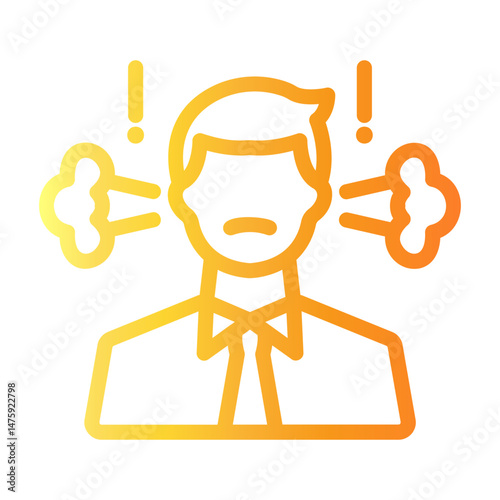 annoyed Line Gradient Icon