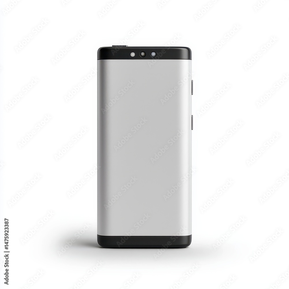 Modern Smartphone Mockup on Isolated White Background for Design Use Modern Smartphone Mockup on Isolated White Background for Design Use