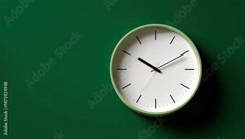 3D cartoon wall clock mockup with an area for custom branding and logo placement on the face.