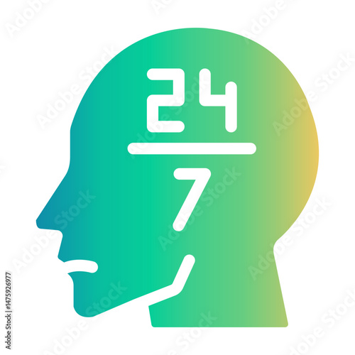 24 hours Gradient icon