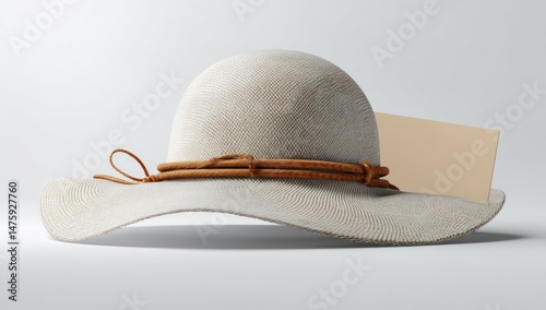 3D beach hat mockup offering a blank area to display your custom branding or artwork.