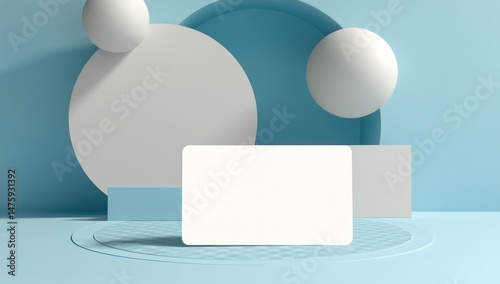 3D rendered card mockup with blank area to place your custom branding or design.