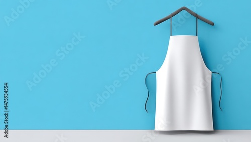 3D cartoon apron mockup featuring a blank area to insert your custom branding and design.