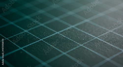 Close-up of a Green Cutting Mat with a Grid Pattern