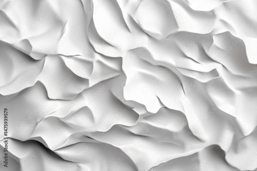Obraz premium Abstract white crumpled texture