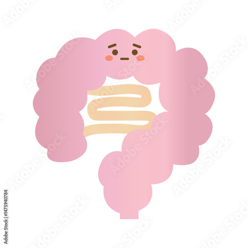 元気がない腸のイラスト