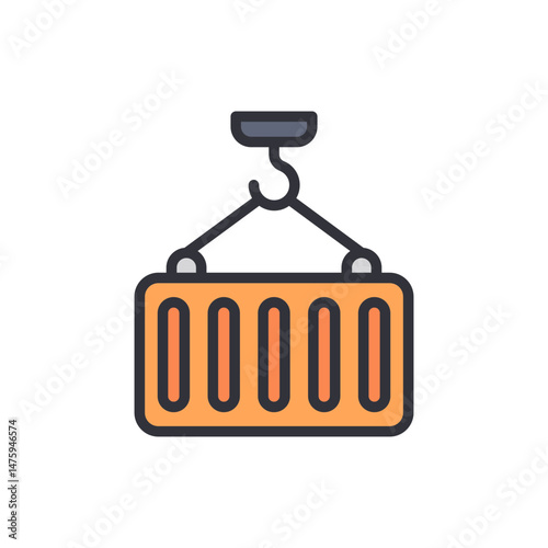 Elevated Cargo Container Symbolizing Global Trade And Logistics Network