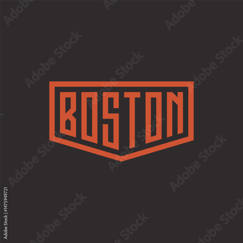 Boston Retro Emblem Design